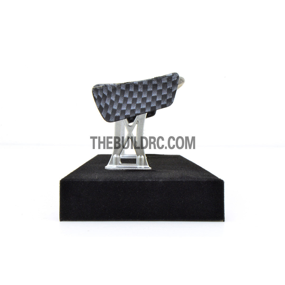 1/10 RC Racing Car 170x32mm Carbon Fiber Pattern GT Wing Rear Spoiler with Stand Style B