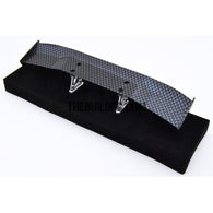 1/10 RC Racing Car 170x28mm Carbon Fiber Pattern GT Wing Rear Spoiler with Stand Style B