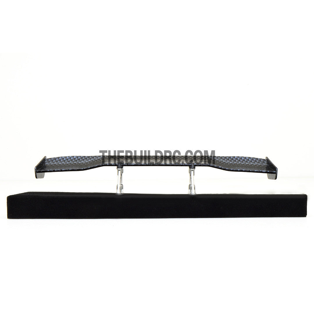1/10 RC Racing Car 170x28mm Carbon Fiber Pattern GT Wing Rear Spoiler with Stand Style B