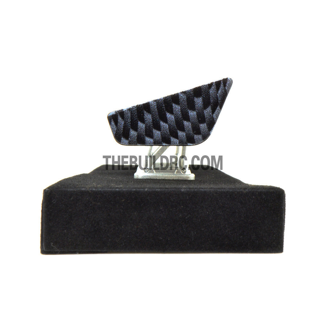 1/10 RC Racing Car 170x28mm Carbon Fiber Pattern GT Wing Rear Spoiler with Stand Style B