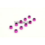 1/18 RC Car 3mm Alloy Wheel Rim Hex Lock Nut 10pcs - Pink