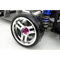 1/10 RC Car 4mm Alloy Wheel Rim Hex Lock Nut 10pcs - Pink