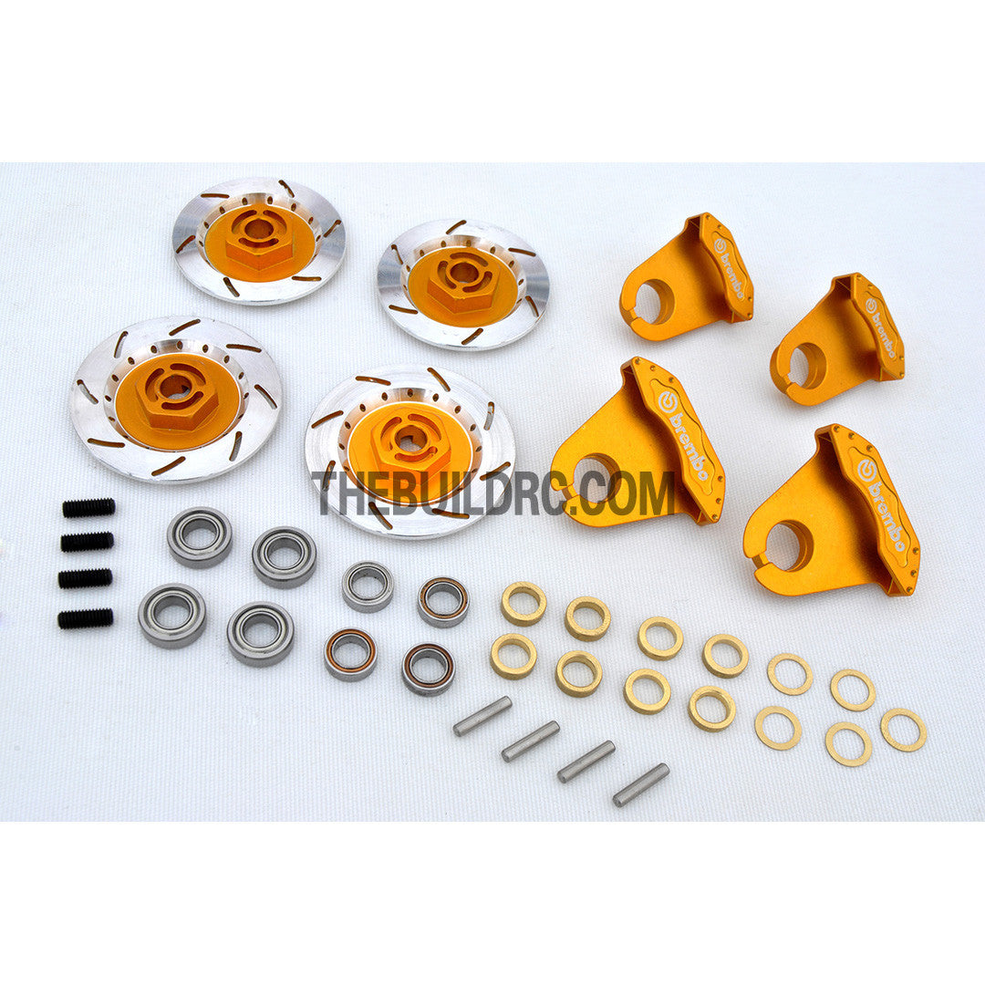 1/10 RC On-road Car Aluminum Brake Disc Kit - Orange