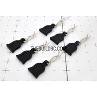 RC Car Body Clip + Rubber Tag (6 pcs) - Black
