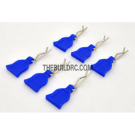 RC Car Body Clip + Rubber Tag (6 pcs) - Dark Blue
