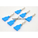 RC Car Body Clip + Rubber Tag (6 pcs) - Light Blue