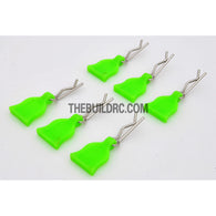 RC Car Body Clip + Rubber Tag (6 pcs) - Green