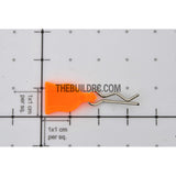 RC Car Body Clip + Rubber Tag (6 pcs) - Orange