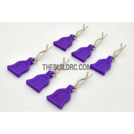 RC Car Body Clip + Rubber Tag (6 pcs) - Purple