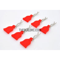 RC Car Body Clip + Rubber Tag (6 pcs) - Red