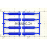 RC Car Extended Body Stand / Pole (8 pcs) - Blue