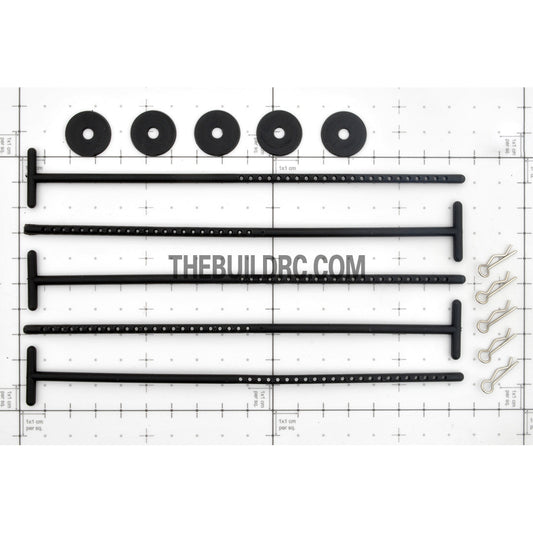 RC Car Plastic Wheel Stand Holder with Clips 5pcs - Black