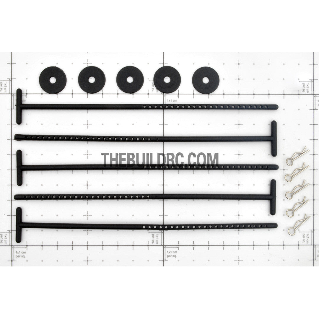 RC Car Plastic Wheel Stand Holder with Clips 5pcs - Black