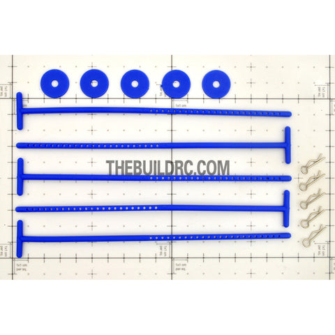 RC Car Plastic Wheel Stand Holder with Clips 5pcs - Dark Blue