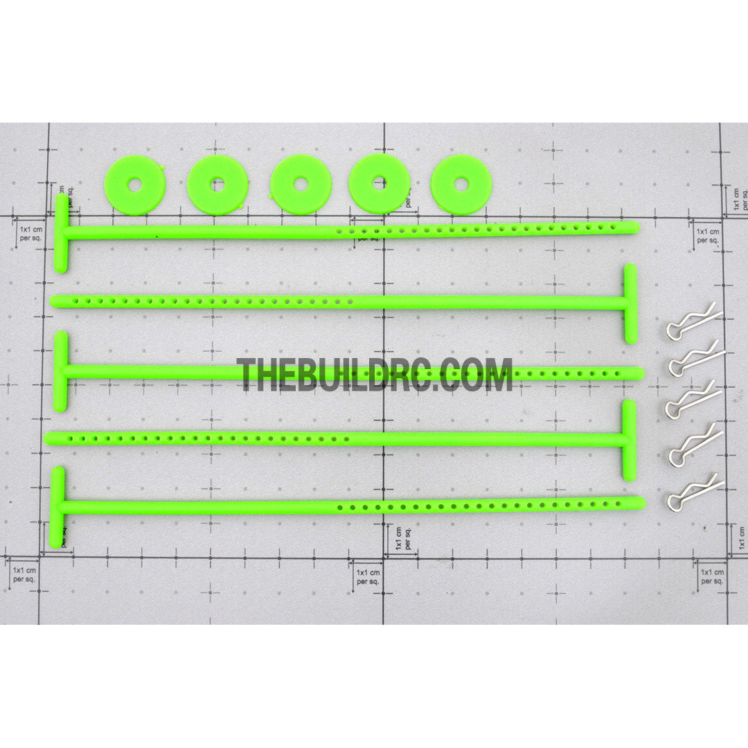 RC Car Plastic Wheel Stand Holder with Clips 5pcs - Green