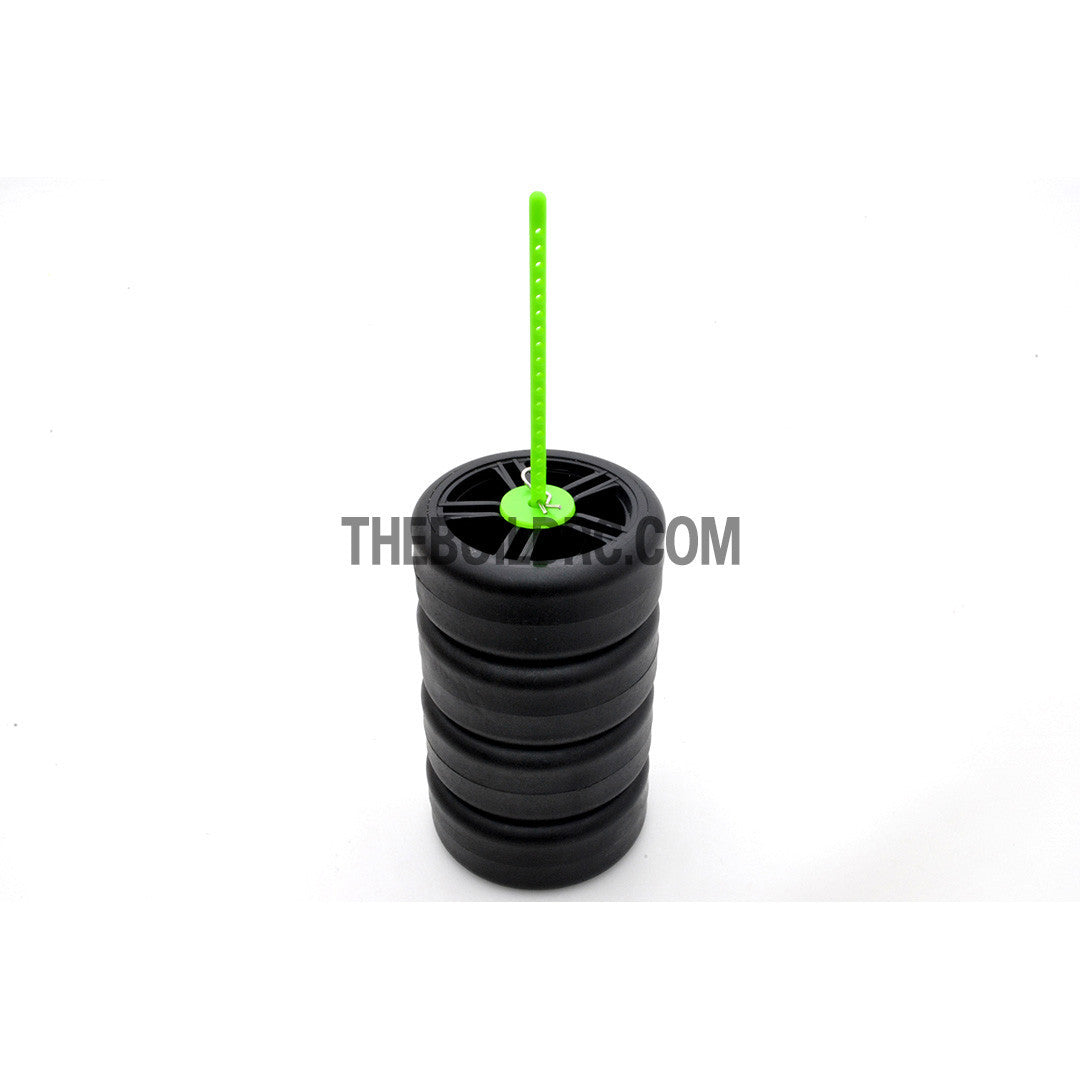 RC Car Plastic Wheel Stand Holder with Clips 5pcs - Green