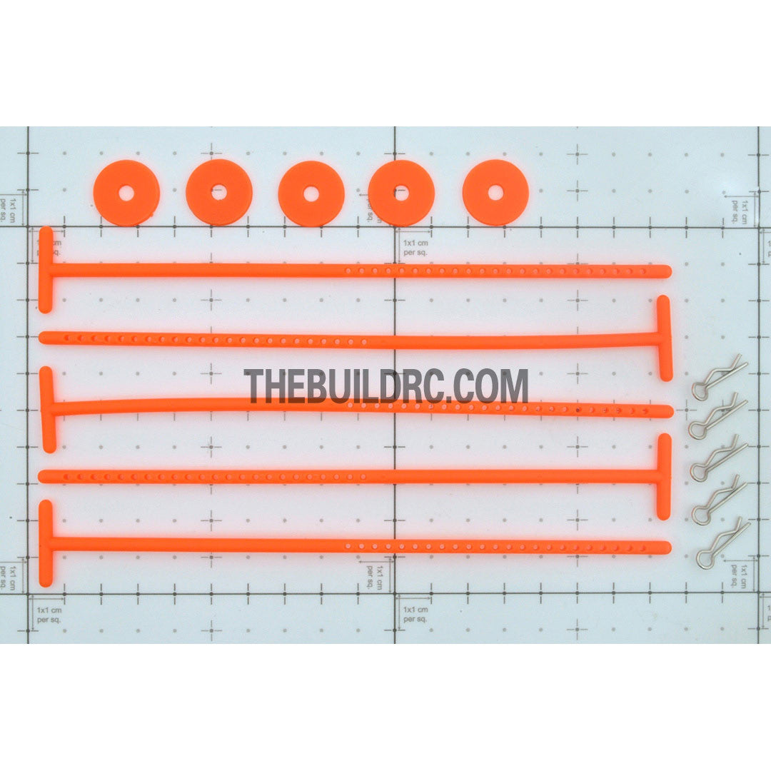 RC Car Plastic Wheel Stand Holder with Clips 5pcs - Orange