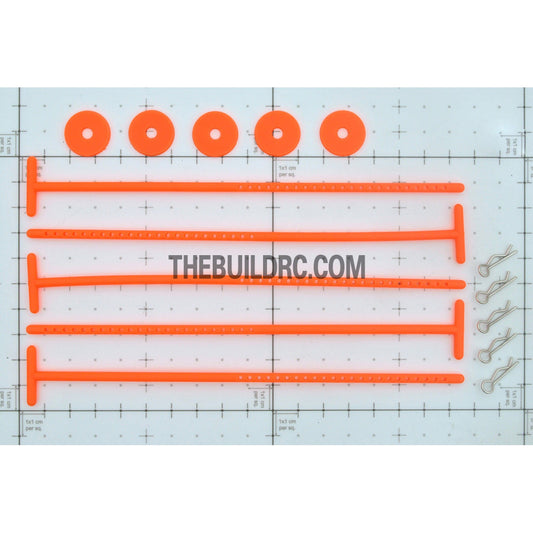 RC Car Plastic Wheel Stand Holder with Clips 5pcs - Orange
