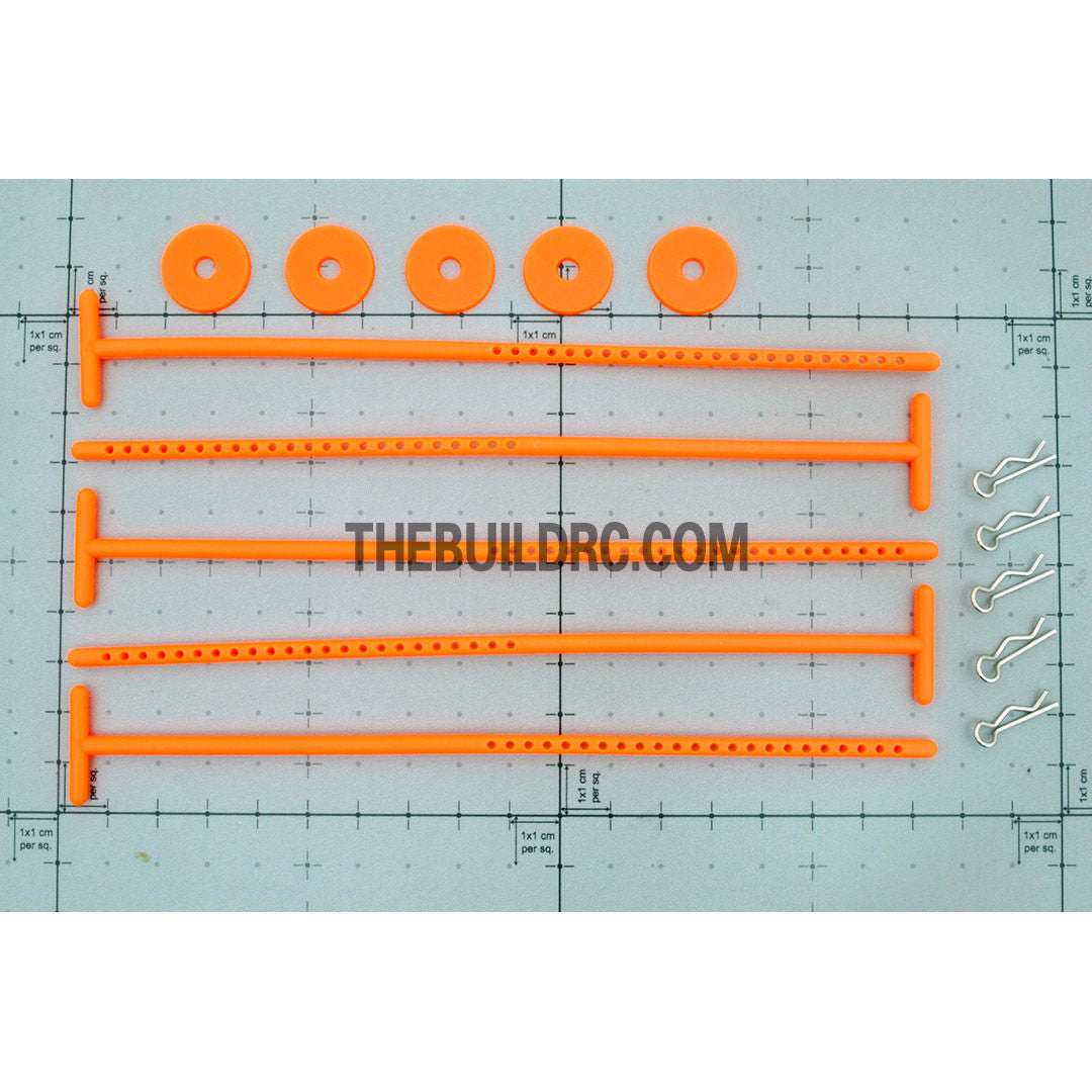 RC Car Plastic Wheel Stand Holder with Clips 5pcs - Orange