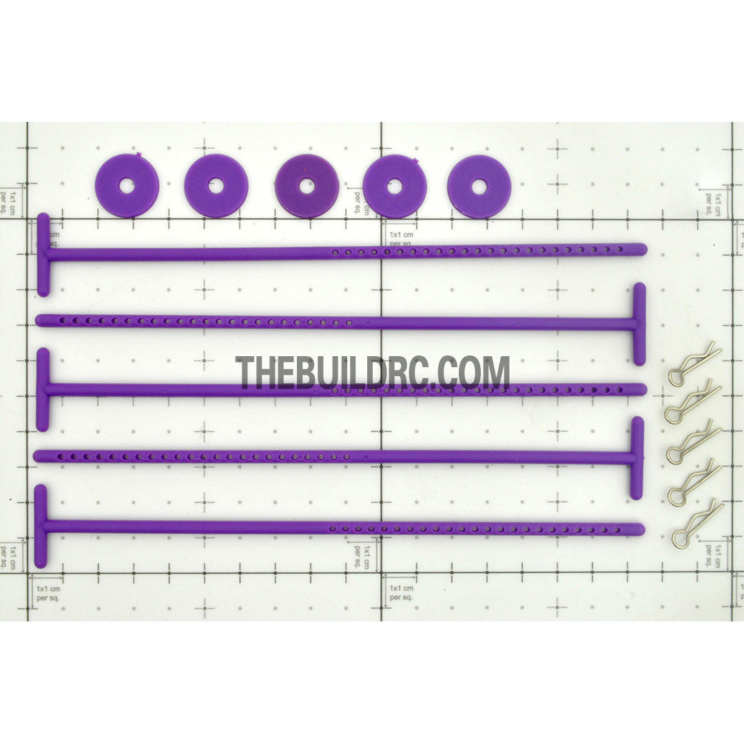 RC Car Plastic Wheel Stand Holder with Clips 5pcs - Purple