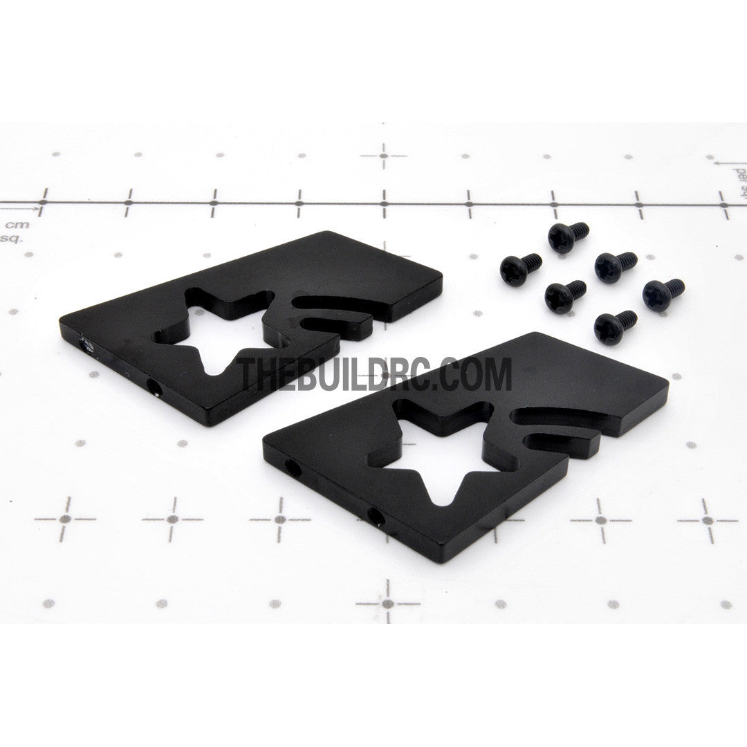 RC Car Rear Spoiler Aluminum Stand - Black