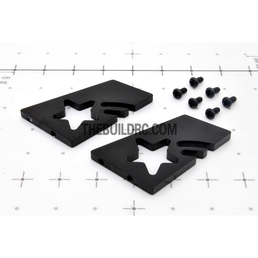 RC Car Rear Spoiler Aluminum Stand - Black