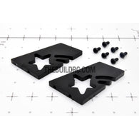 RC Car Rear Spoiler Aluminum Stand - Black