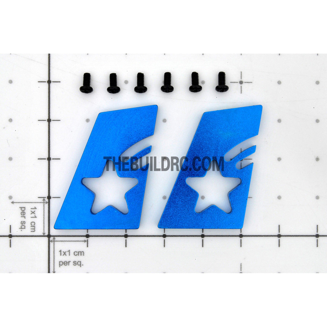 RC Car Rear Spoiler Aluminum Stand - Blue