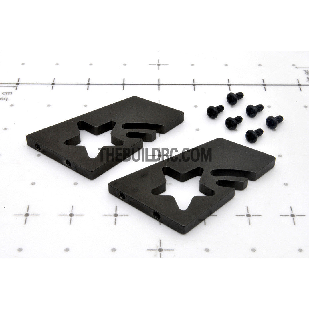 RC Car Rear Spoiler Aluminum Stand - Grey
