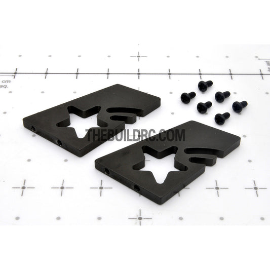 RC Car Rear Spoiler Aluminum Stand - Grey