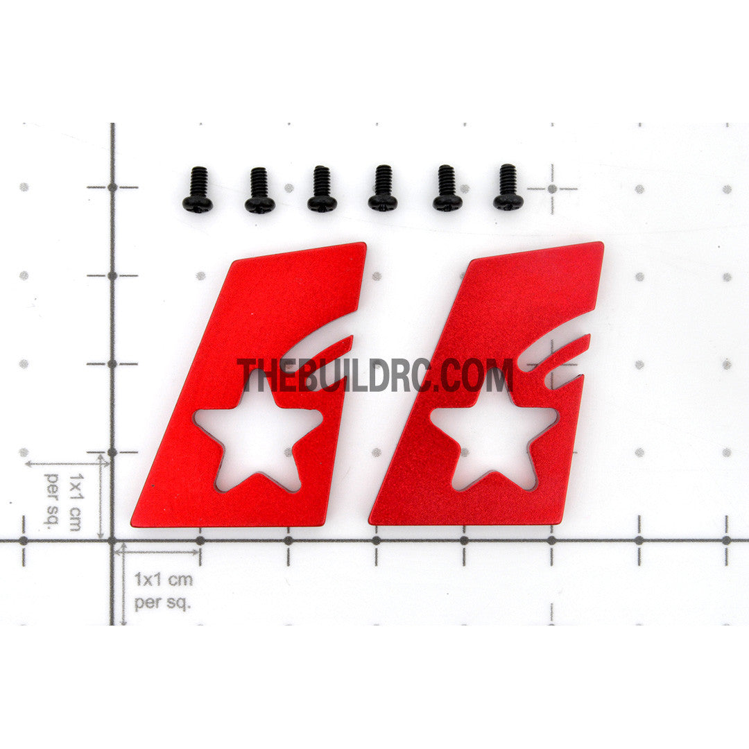 RC Car Rear Spoiler Aluminum Stand - Red