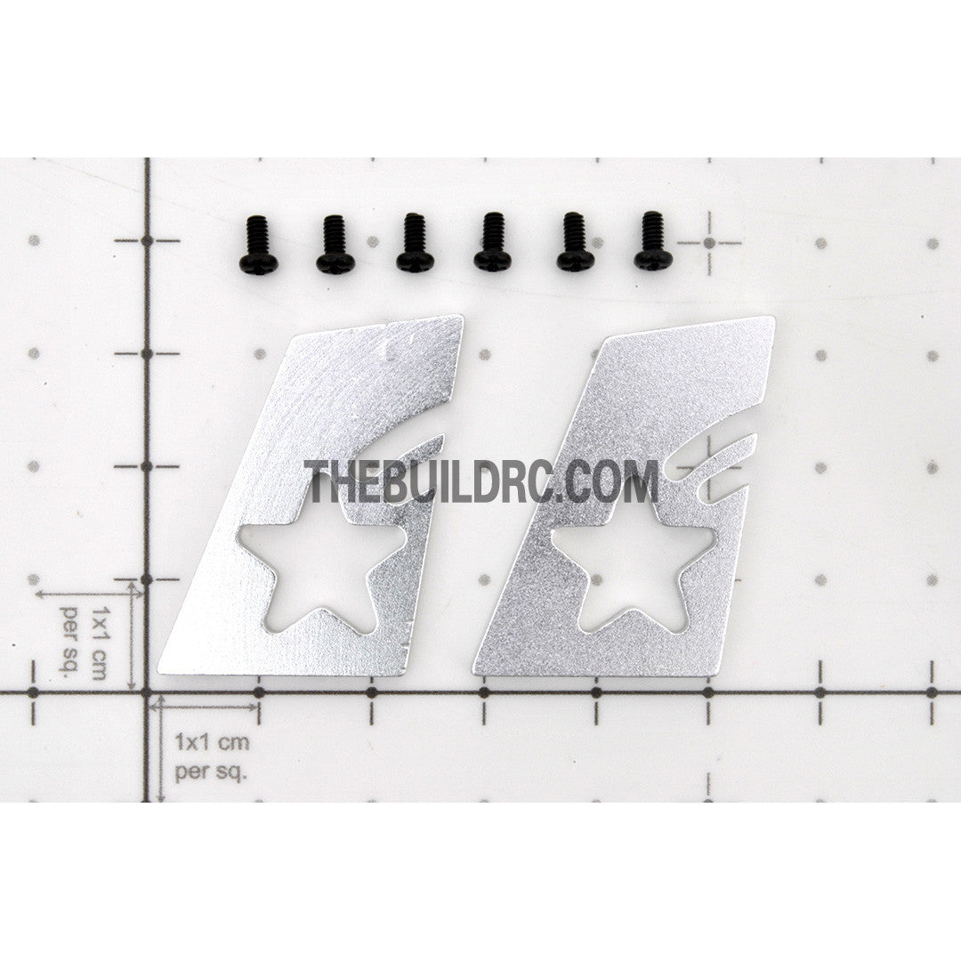 RC Car Rear Spoiler Aluminum Stand - Silver
