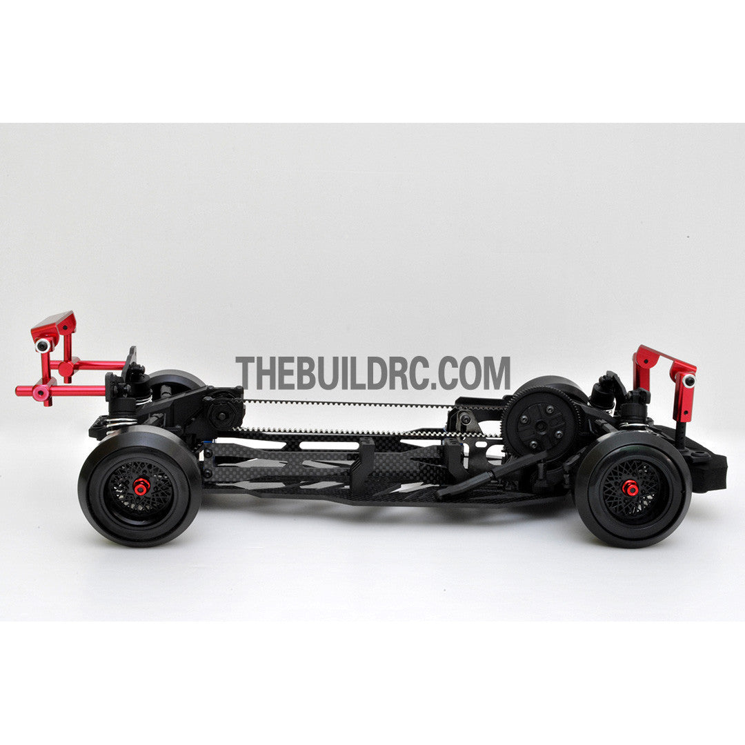 1/10 RC Car Alloy Adhesive Magic Tape Adjustable Stealth Body Stand / Mount - Red