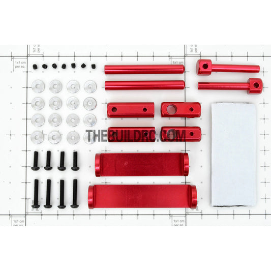 1/10 RC Car Alloy Adhesive Magic Tape Adjustable Stealth Body Stand / Mount - Red