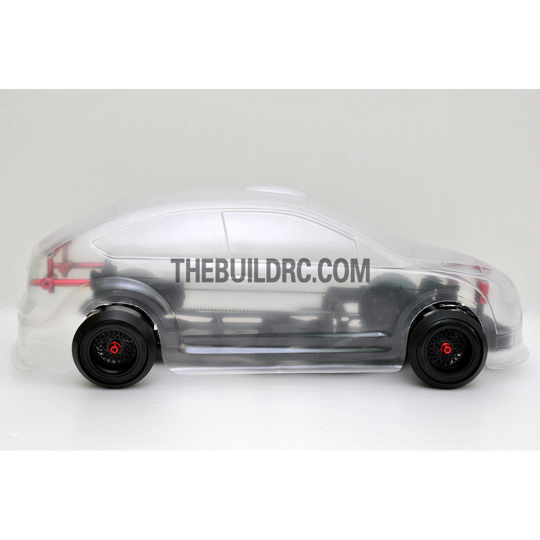 1/10 RC Car Alloy Adhesive Magic Tape Adjustable Stealth Body Stand / Mount - Red