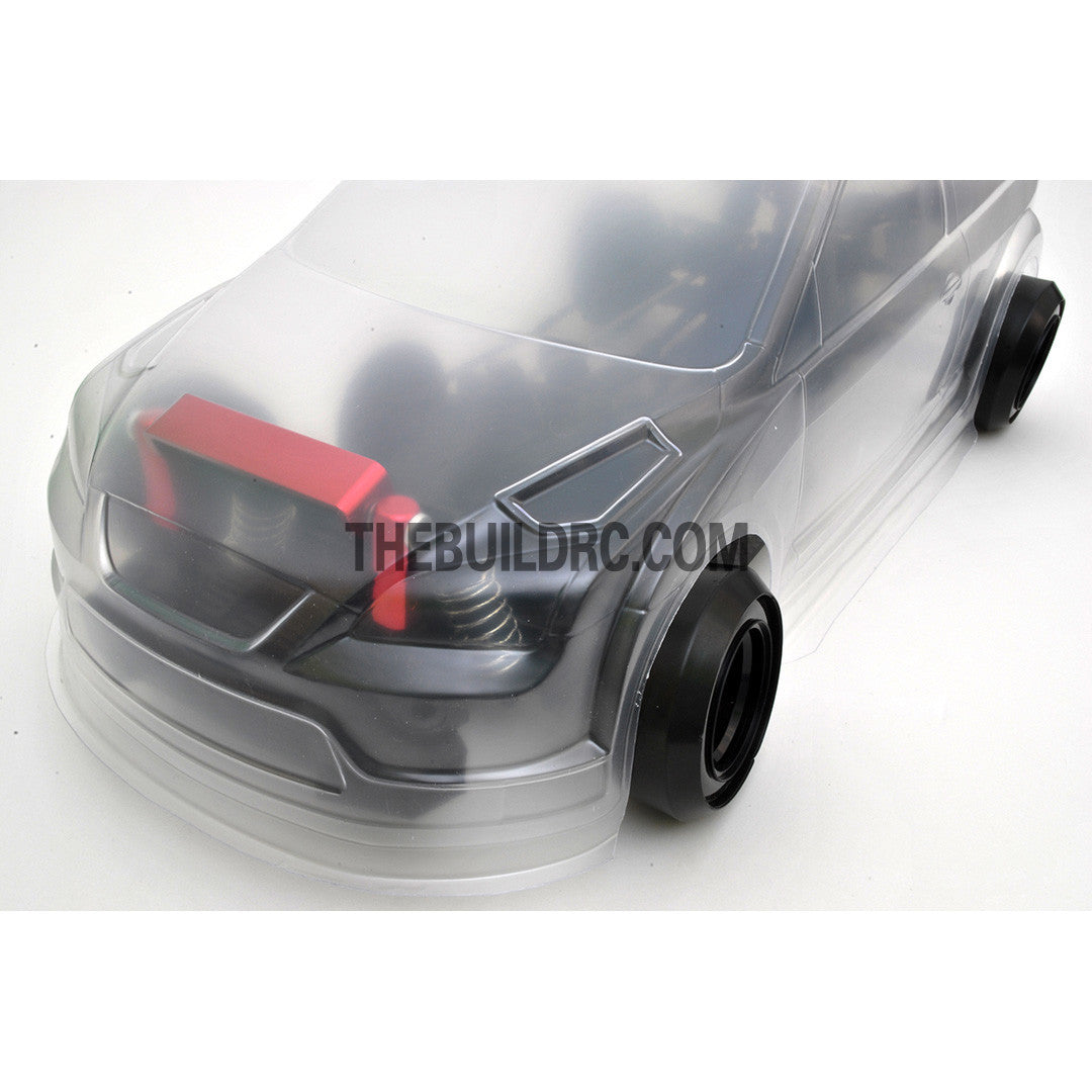 1/10 RC Car Alloy Adhesive Magic Tape Adjustable Stealth Body Stand / Mount - Red