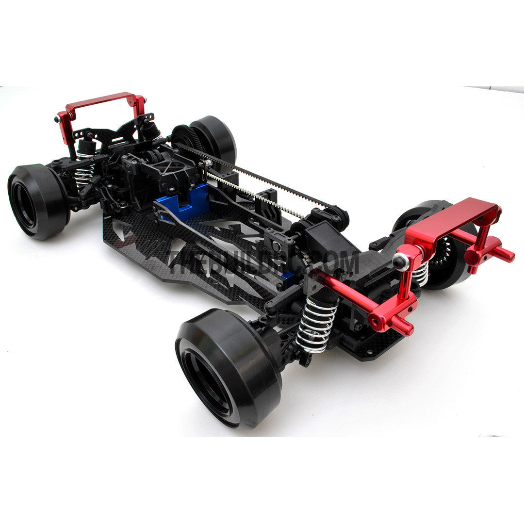 1/10 RC Car Alloy Adhesive Magic Tape Adjustable Stealth Body Stand / Mount - Red