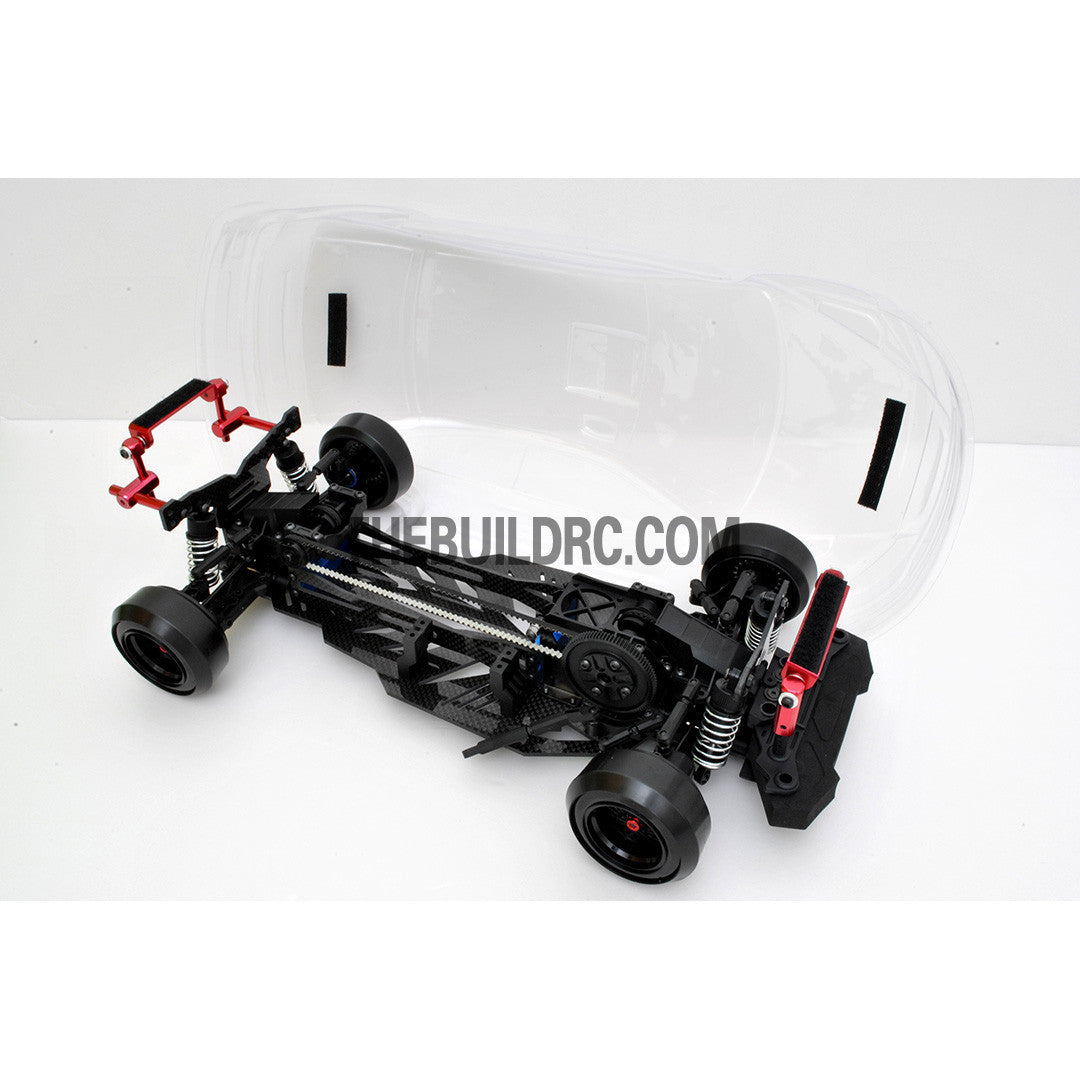 1/10 RC Car Alloy Adhesive Magic Tape Adjustable Stealth Body Stand / Mount - Red
