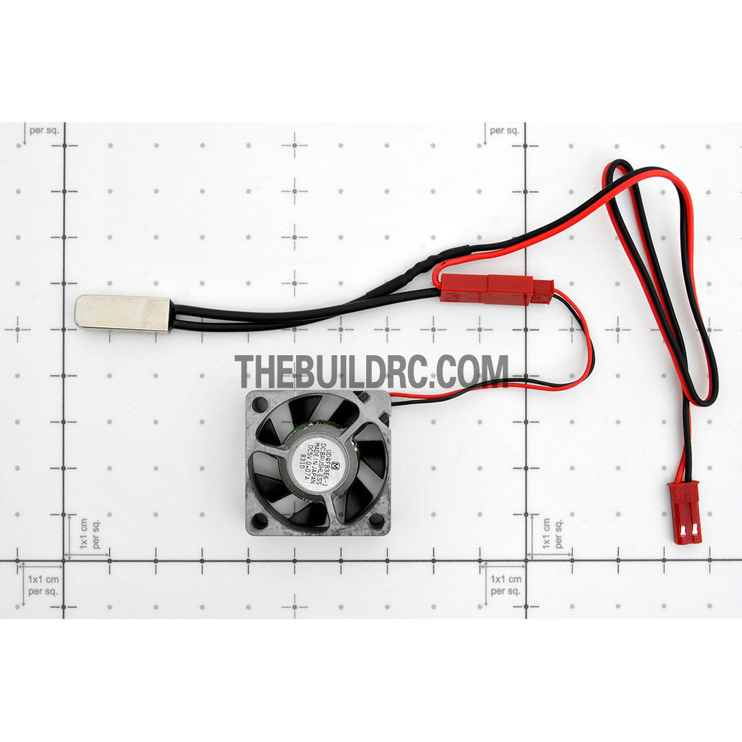 Alloy 7A ESC Heat Sink Brushless Motor Fan with Temperature Sensor