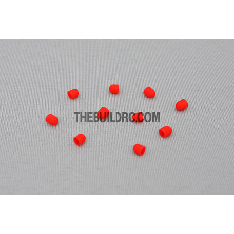 3mm Silicon LED Light Bulb Cap - Red (10pcs)