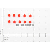 3mm Silicon LED Light Bulb Cap - Red (10pcs)