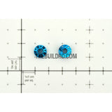 1/10 RC Car 4mm Alloy Anti-Loose Wheel Rim Lock Nut with Hex Screw Driver Adapter 5pcs - Light Blue