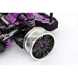 1/10 RC Car 4mm Alloy Anti-Loose Wheel Rim Lock Nut with Hex Screw Driver Adapter 5pcs - Purple