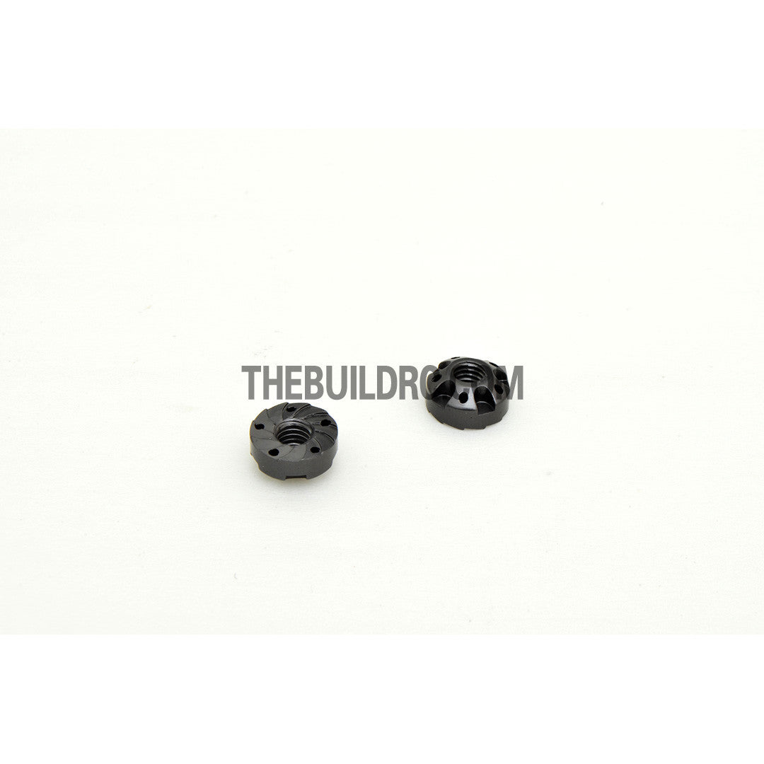 1/10 RC Car 4mm Alloy Anti-Loose Wheel Rim Lock Nut with Hex Screw Driver Adapter 5pcs - Silver