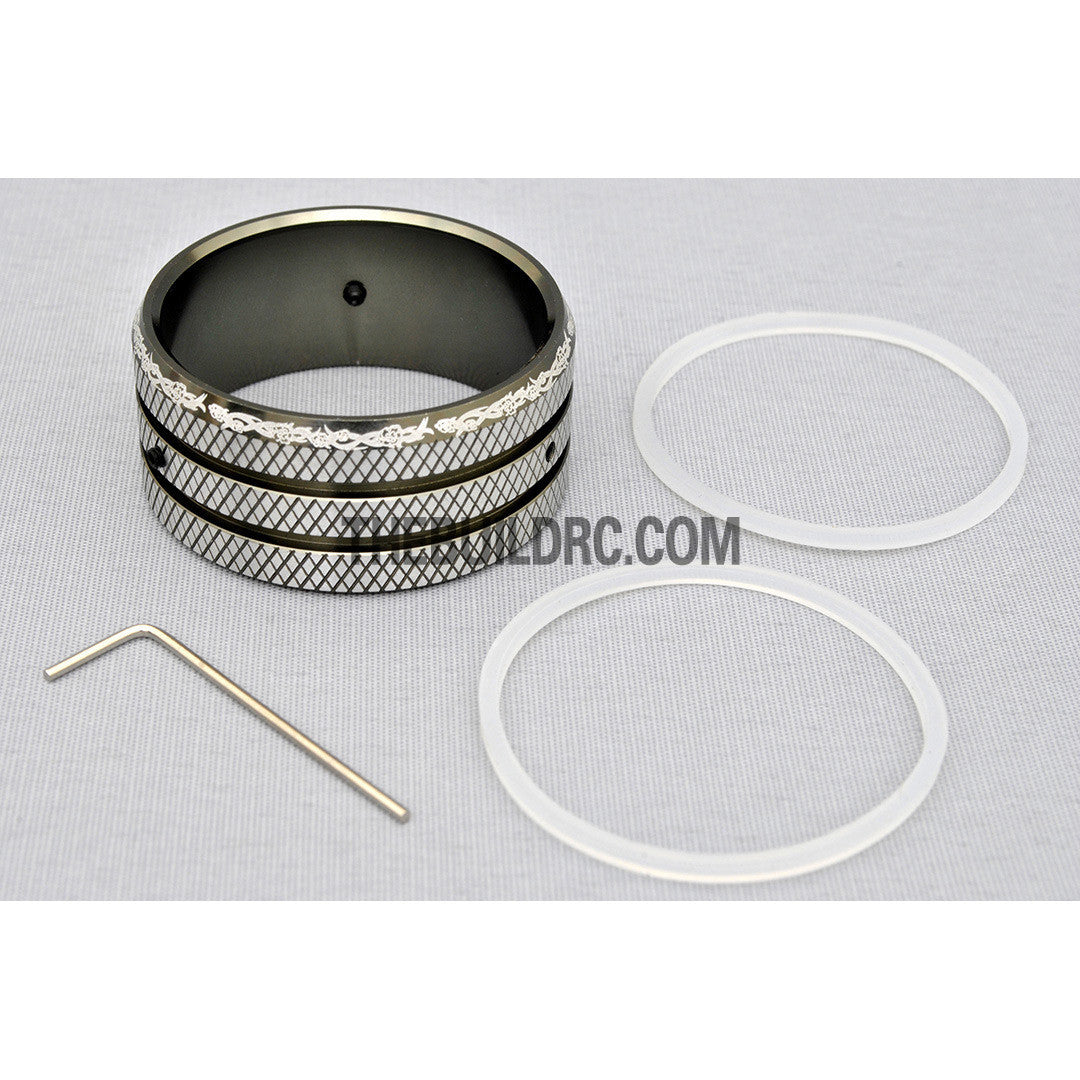 RC Car / Boat Radio Aluminum Steering Wheel for Futaba / Eurgle Radio - Grey