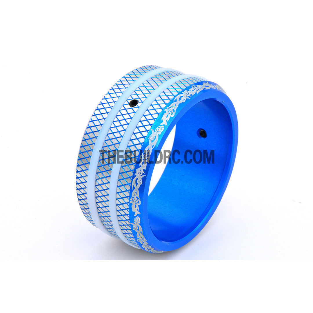 RC Car / Boat Radio Aluminum Steering Wheel for Sanwa M11 / MT-4 Radio - Light Blue