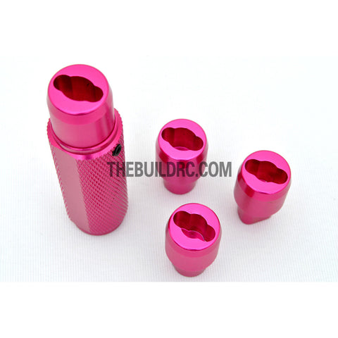 RC Car Push Rod Adjuster (4 Sizes) - Pink