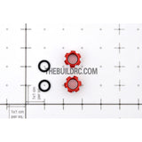 RC Car 5mm LED Light Bulb CNC Cover Protector - Red