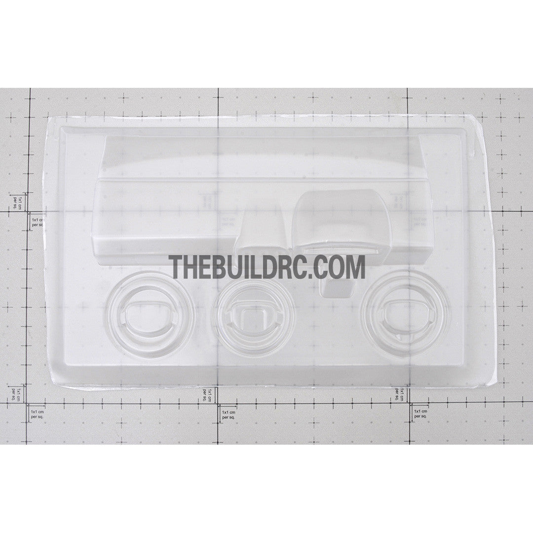 1/10 RC On-Road PC Polycarbonate Transparent Rally Touring Dashboard and Steering