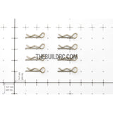 RC Car Body 18mm Shell Clips (8pcs)